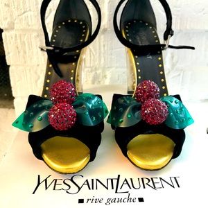 Yves Saint Laurent by Tom Ford Velvet Cherry Heel